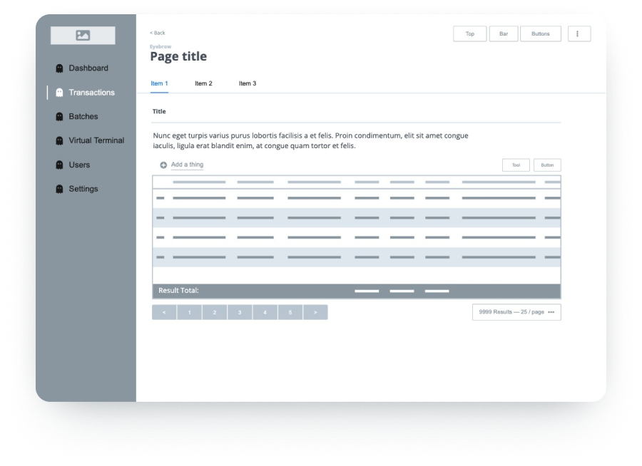 Wireframe library