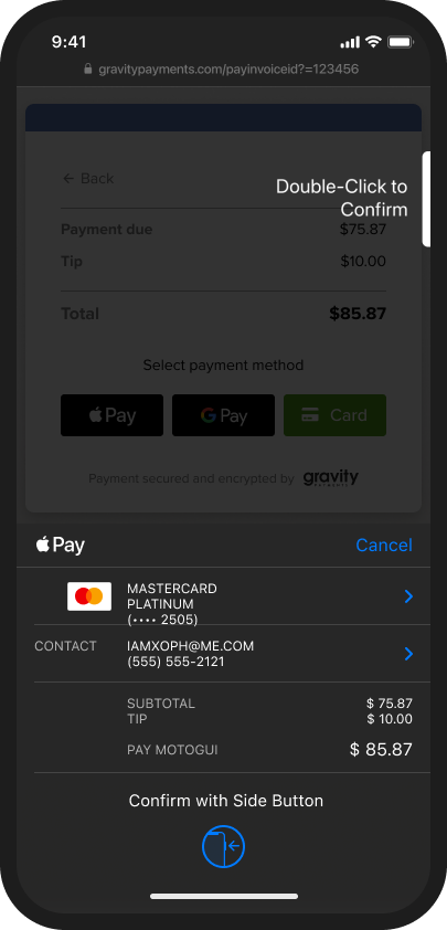 Annotated handoff screens