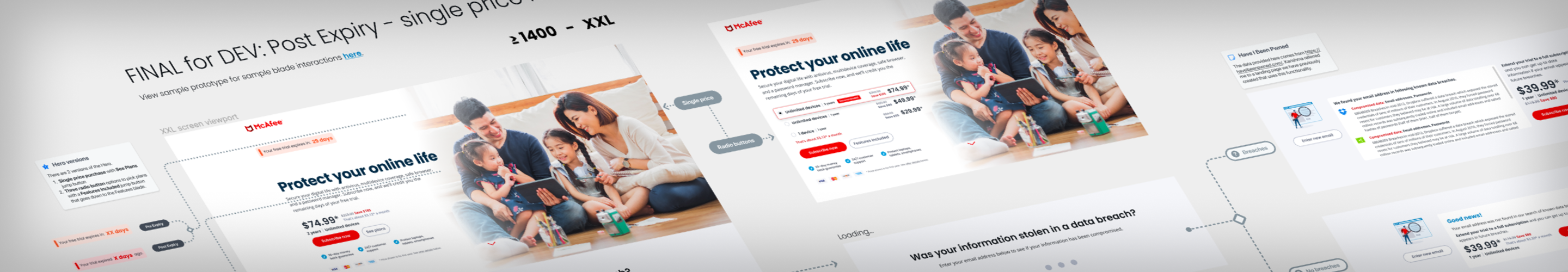 Sample image of landing page development