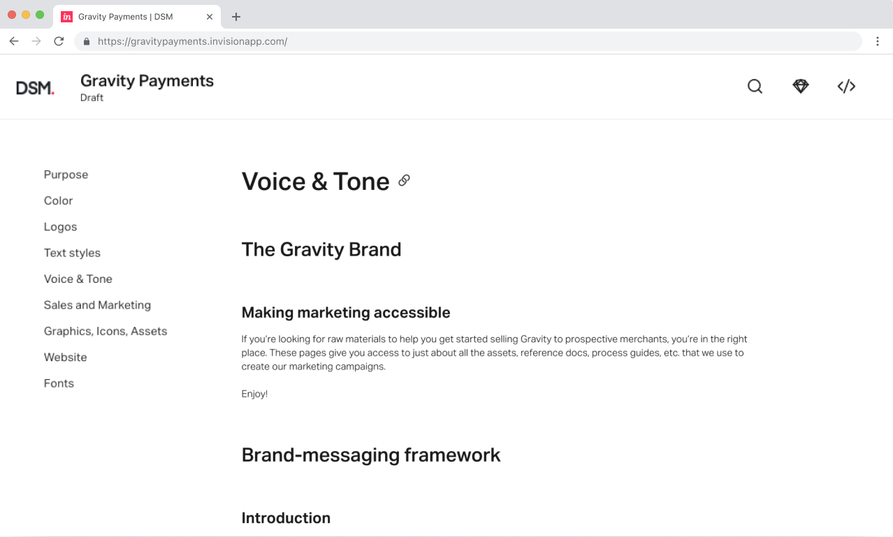 Voice and tone guidelines