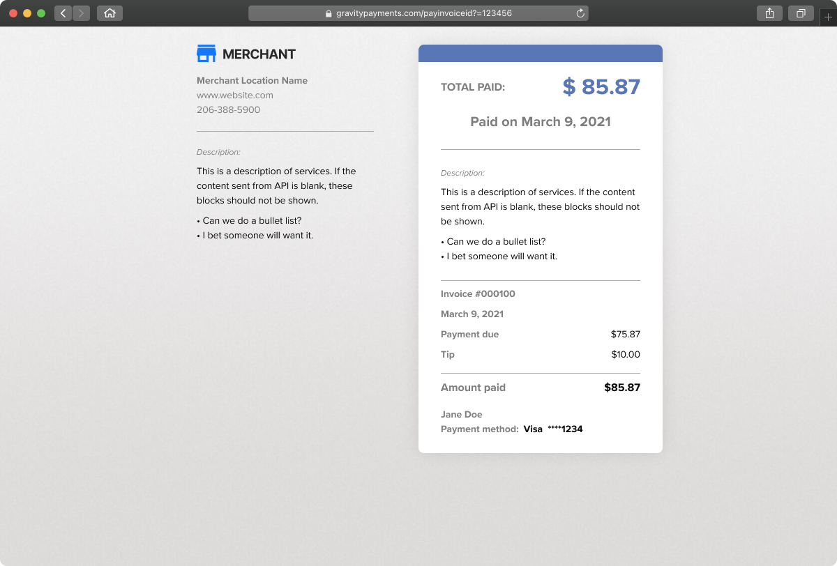 UI Design - Payment page desktop